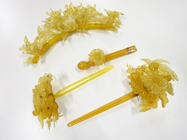 JAPANESE KIMONO / ANTIQUE BRIDAL KIMONO HAIR ACCESSORY SET